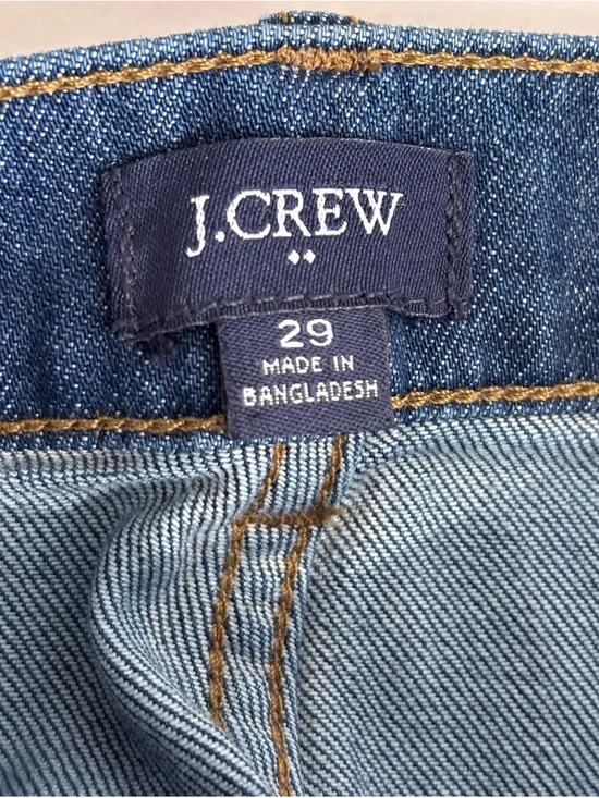 J. Crew Wide-Leg Denim Trouser Jeans BL905 Coastal Navy Size 29 - Picture 3 of 11